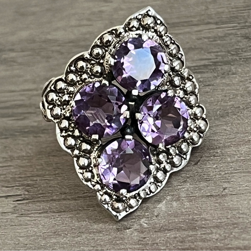 Nicky Butler Silver and Purple Gemstone Ring
